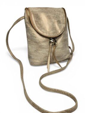 HOBO Fern Gold Foil Leather Small Crossbody Purse